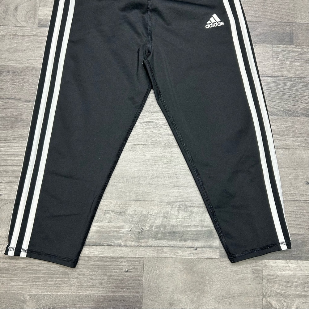 Adidas Girls Black Capri Pants L - Picture 2 of 5